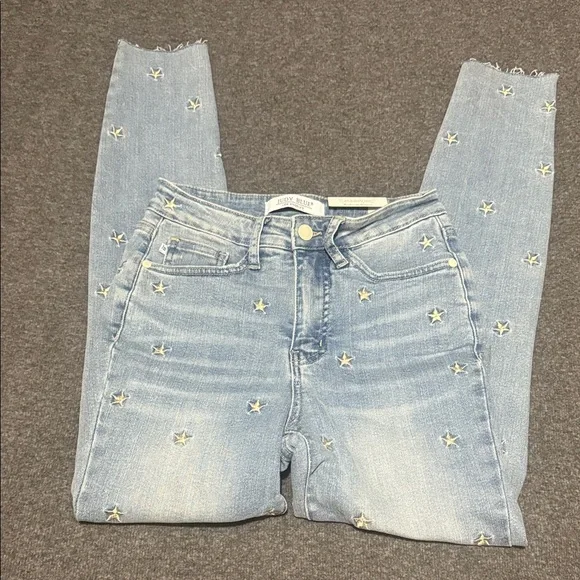 Judy Blue High-Waist Skinny Star Embroidered Jeans (Style JB88145) {0/24} NWT - Picture 7 of 12